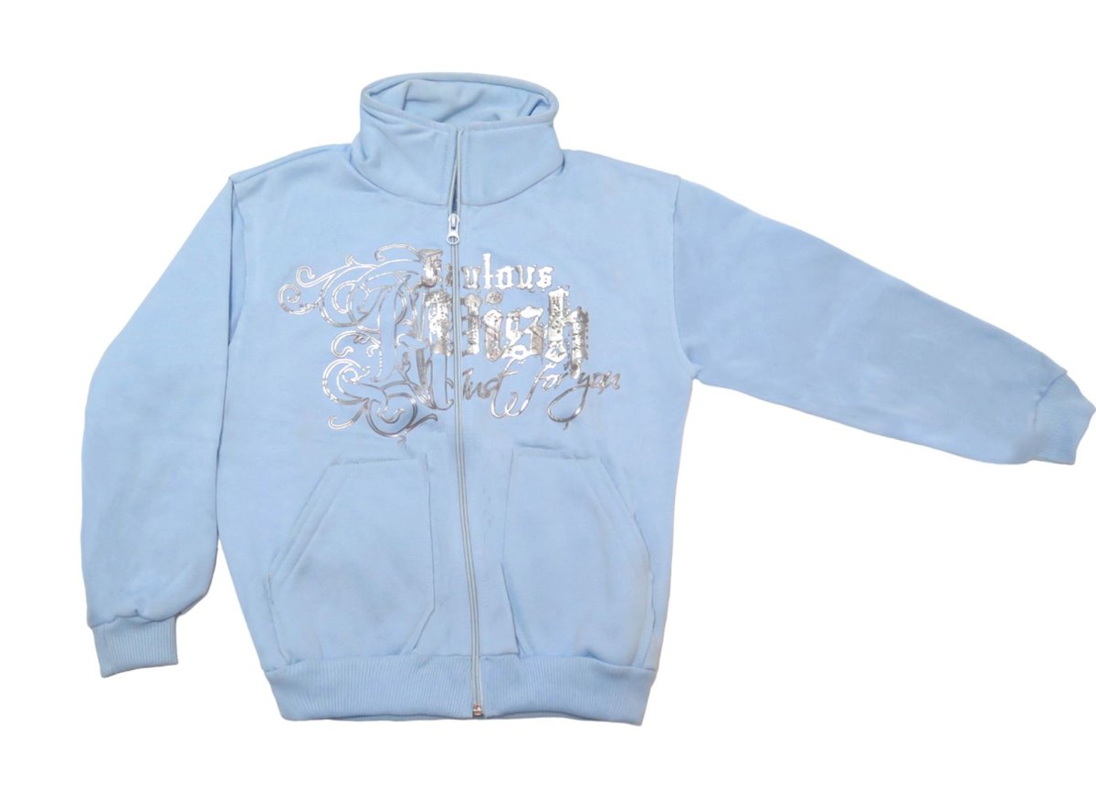 Campera de Acetato Frizado Estampado Metalico