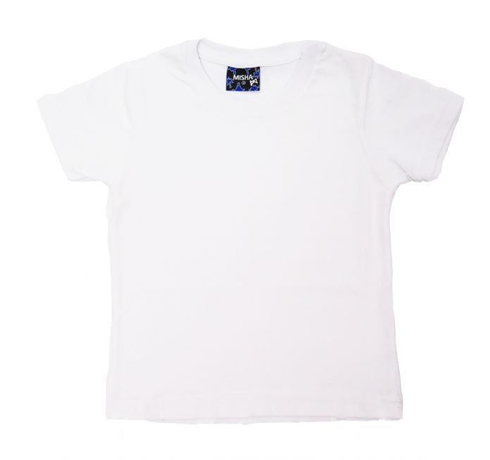 Remera de Algodon Manga Corta Lisa