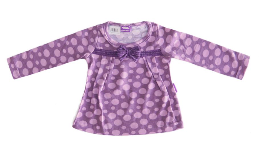 Remera  Manga Larga Lunares con moño