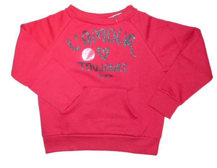 Buzo Frizado Con Puño Con Brillo "L´amour Toujours"