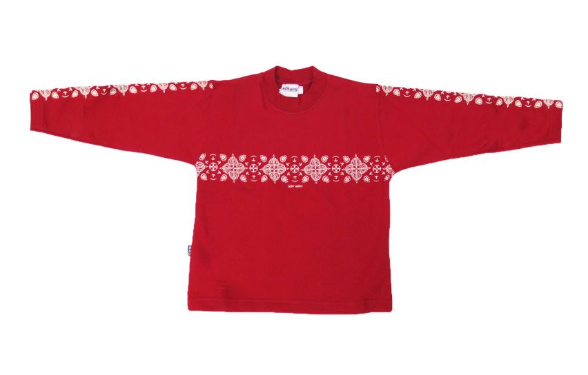 Buzo de Algodon Frizado Estampado Tribales