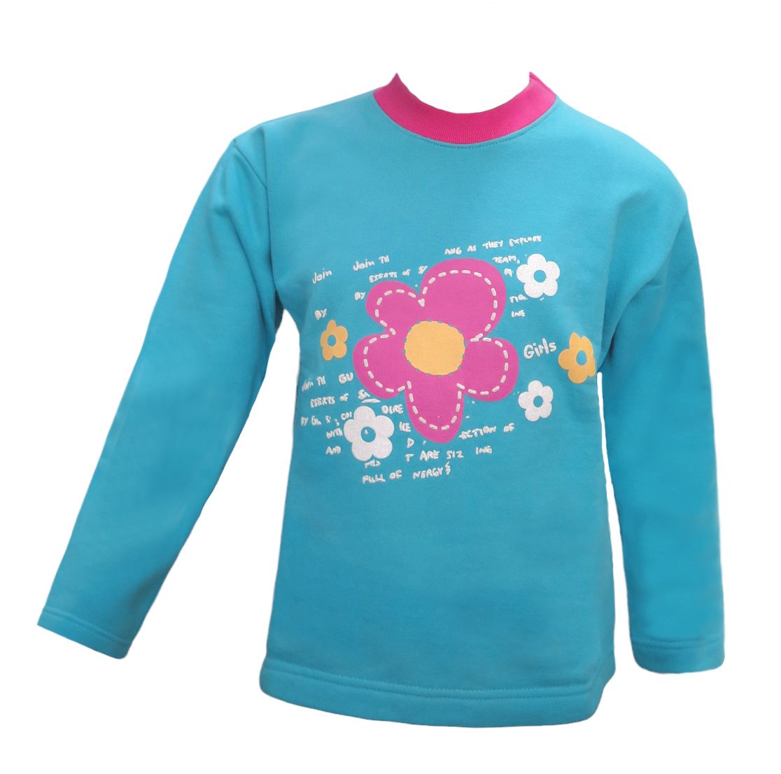 Buzo de Algodon Con Friza Flor Estampada