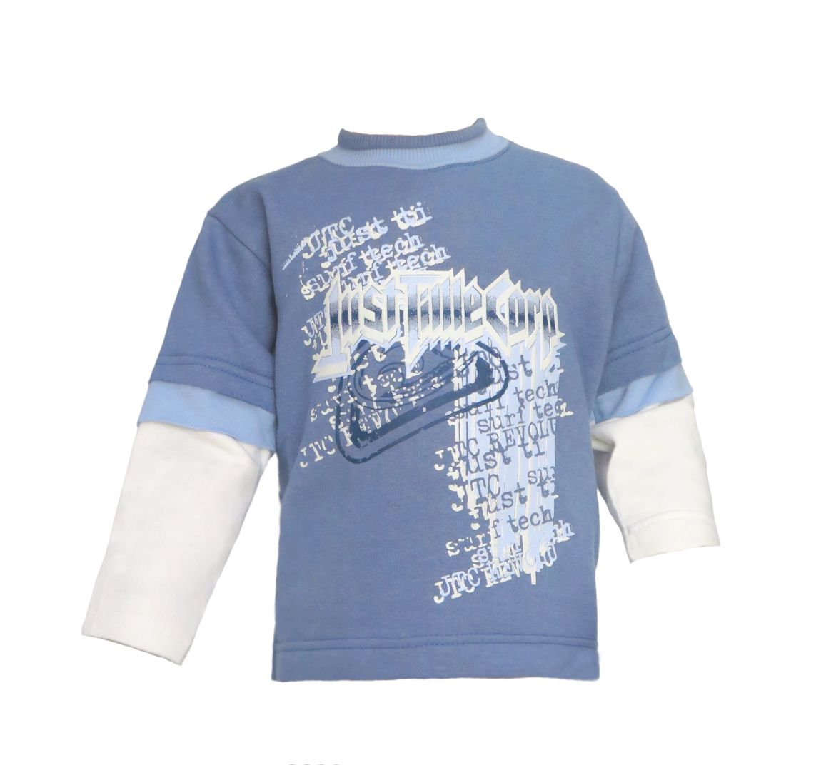 Buzo de Algodon Frizado Sin Capucha Estampado