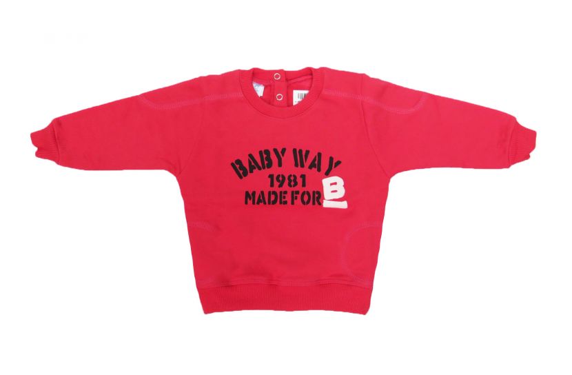 Buzo de Algodon Con Friza Sin Capucha Estampado