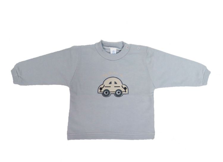 Buzo de Algodon Frizado Estampado Auto