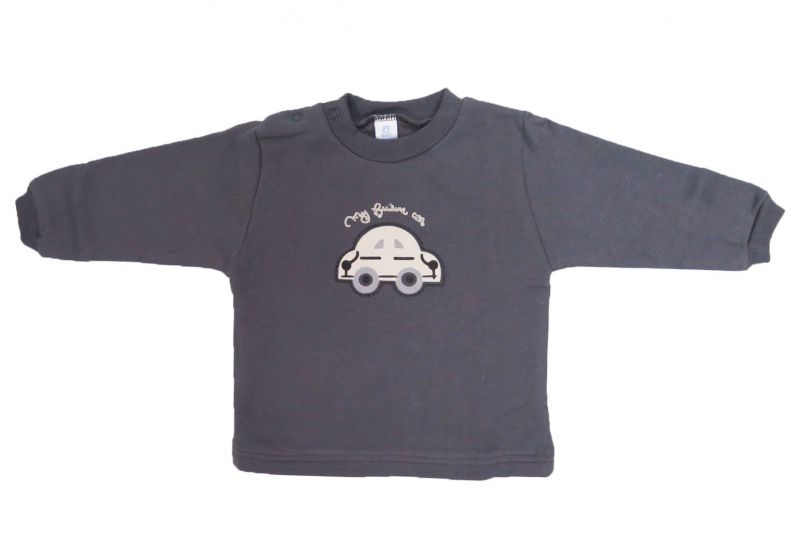 Buzo de Algodon Frizado Estampado Auto