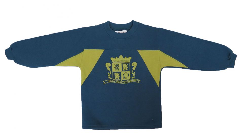 Buzo de Algodon Frizado Estampado Escudo