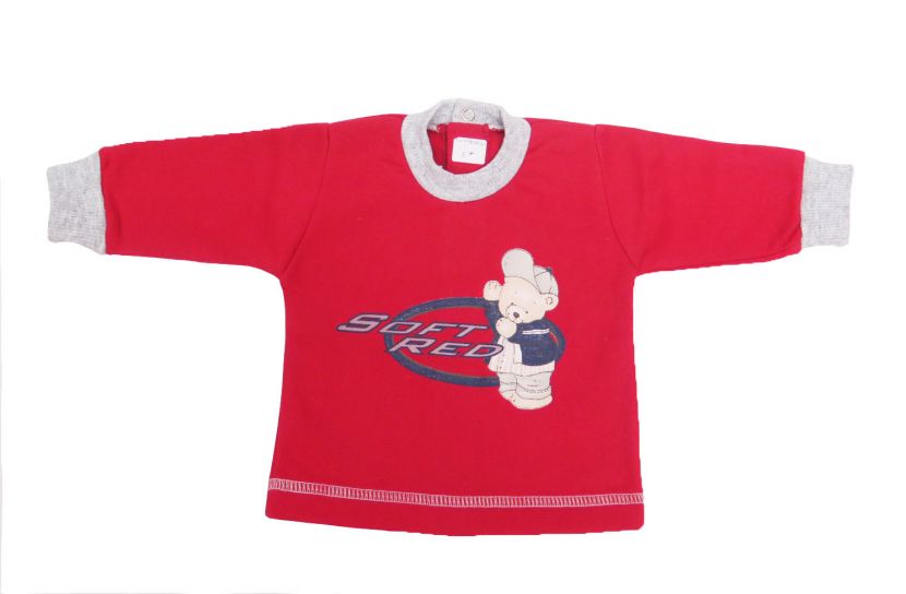 Buzo de Algodon Frizado Sin Capucha Estampado Ositos