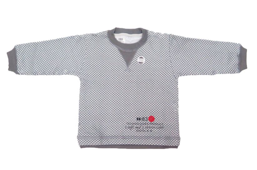 Buzo de Algodon Frizado Estampado Cuadrille