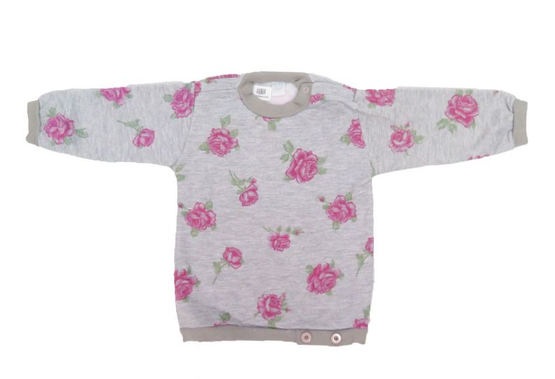 Buzo de Algodon Frizado Estampado Flores