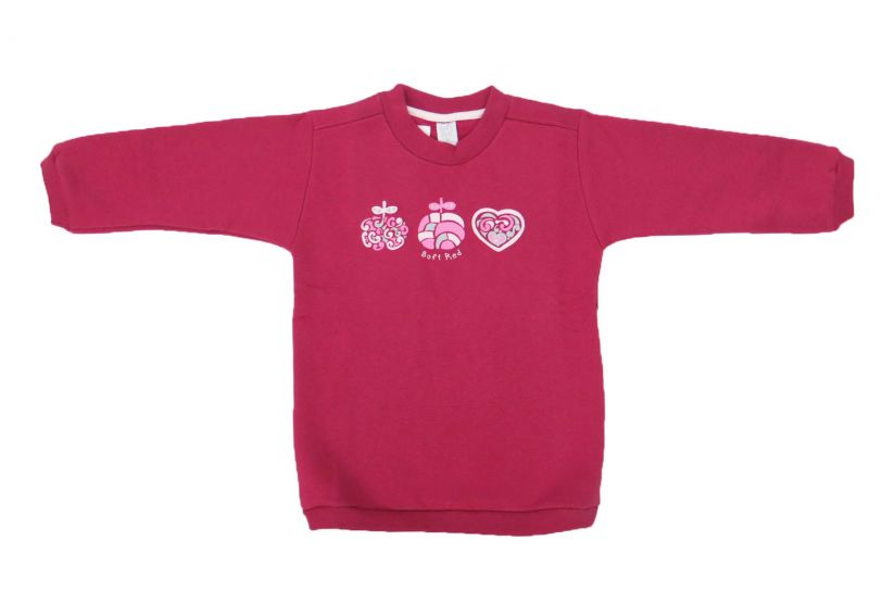 Buzo de Algodon Con Friza Estampado Cereza - Manzana - Corazon