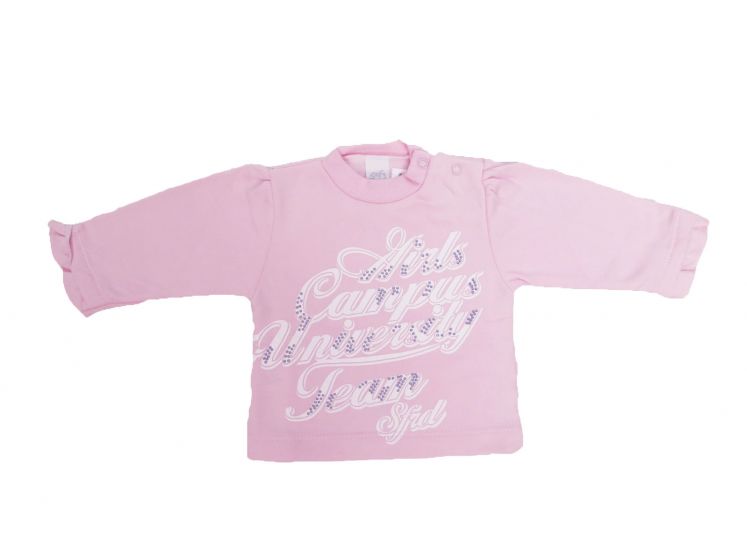 Buzo de Algodon Frizado Estampado Con Brillo