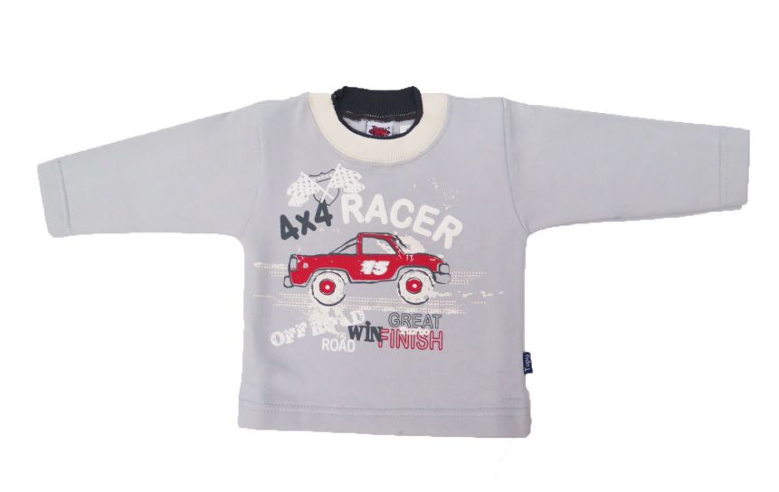 Buzo de Algodon Frizado Sin Capucha Estampado Camioneta Pick Up 4x4