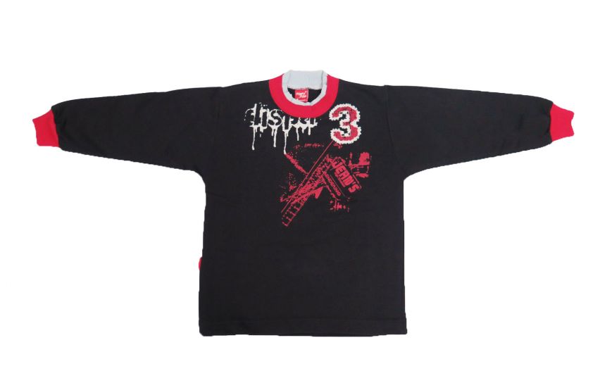 Buzo de Algodon Frizado Sin Capucha Estampado 3