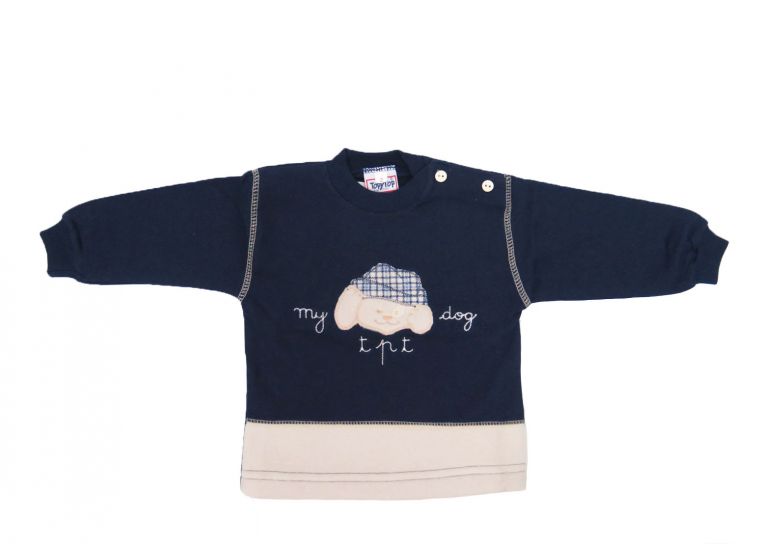 Buzo Algodon Frizado Perro Bordado