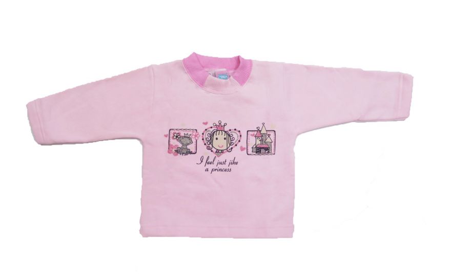 Buzo de Algodon Frizado Estampado Sapo - Princesa - Castillo Con Brillo