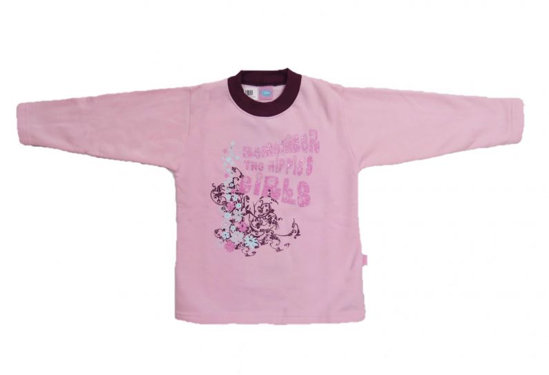 Buzo de Algodon Frizado Estampado Flores Con Brillo