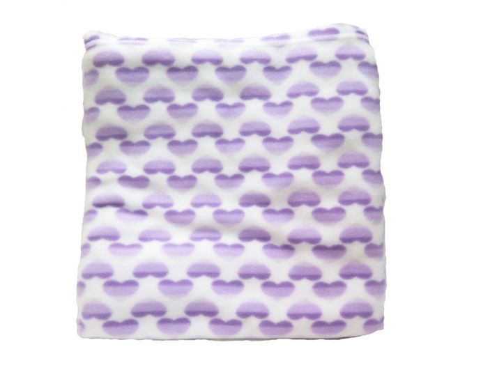 Frazada de Polar Para Cuna Funcional Estampado de Corazones