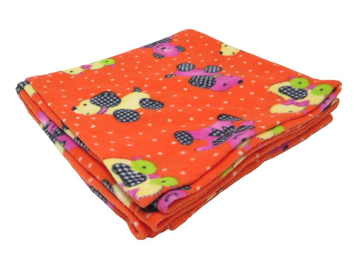 Frazada de Polar Para Cuna Estampado Perro - Oso - Pato