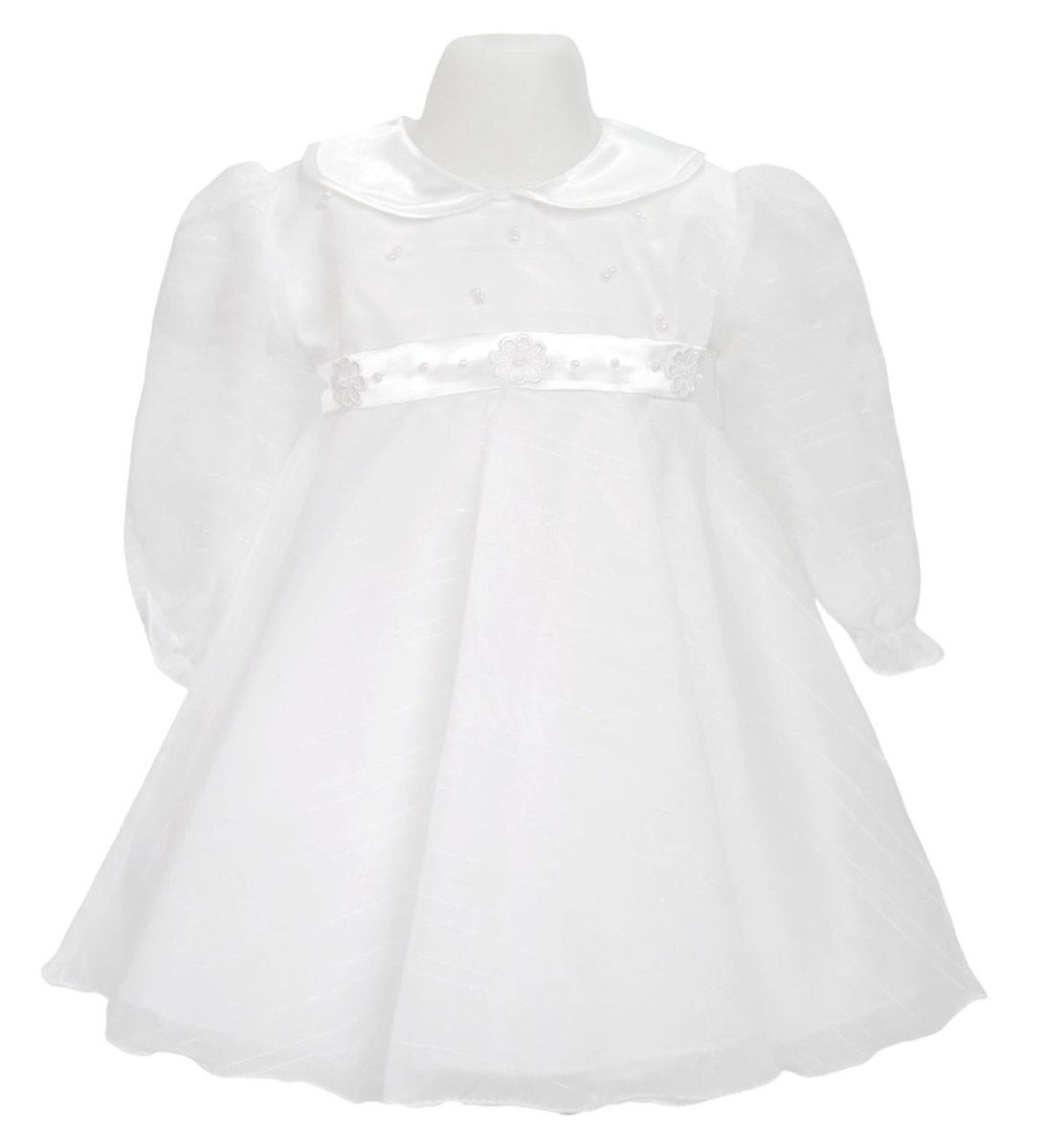 Vestido Bautismo con bolero manga larga