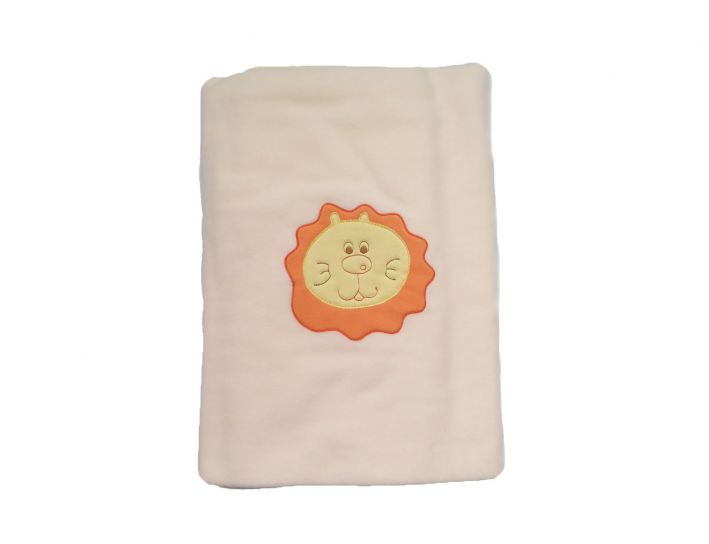 Manta Funcional Polar con Apliques Bordado de Leon