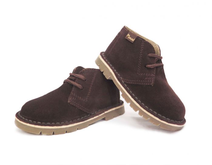 Bota Botita de Gamuza Con Goma Febo y Cordon