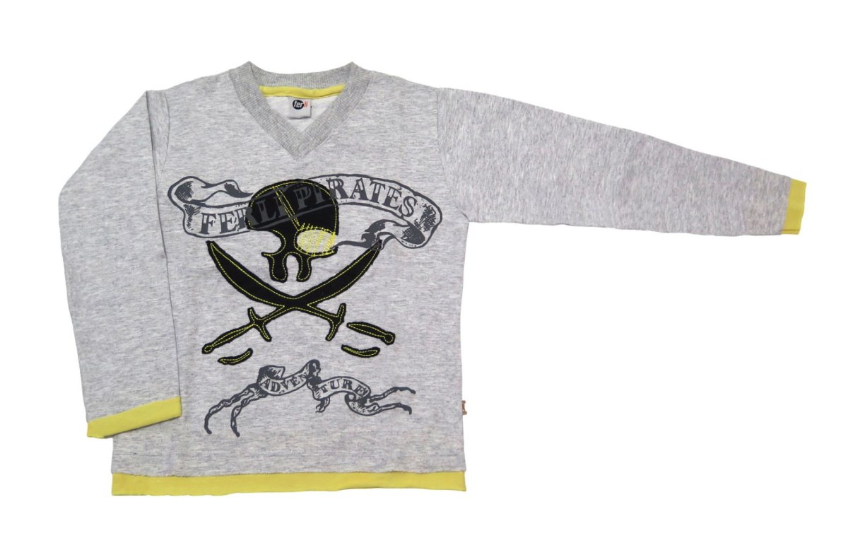 Buzo de Algodon Rustico Con Espadas Bordadas