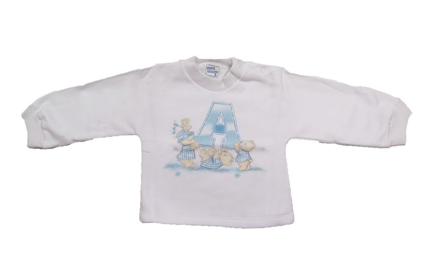 Buzo de Algodon Frizado Estampado Osos "A"