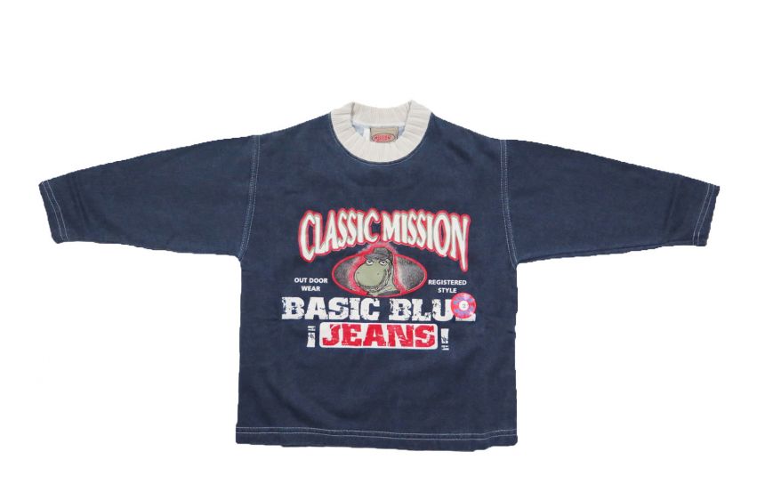 Buzo de Algodon Frizado Estampado Dinosaurio "Classic Mission"