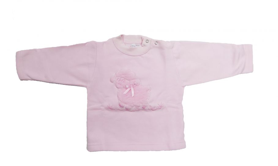 Buzo de Algodon Frizado Con Aplique de Oveja