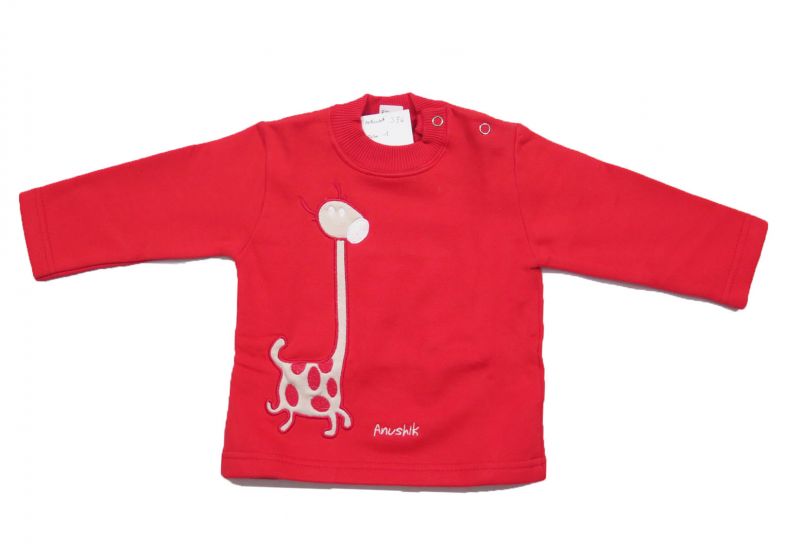 Buzo de Algodon Frizado Jirafa Bordada