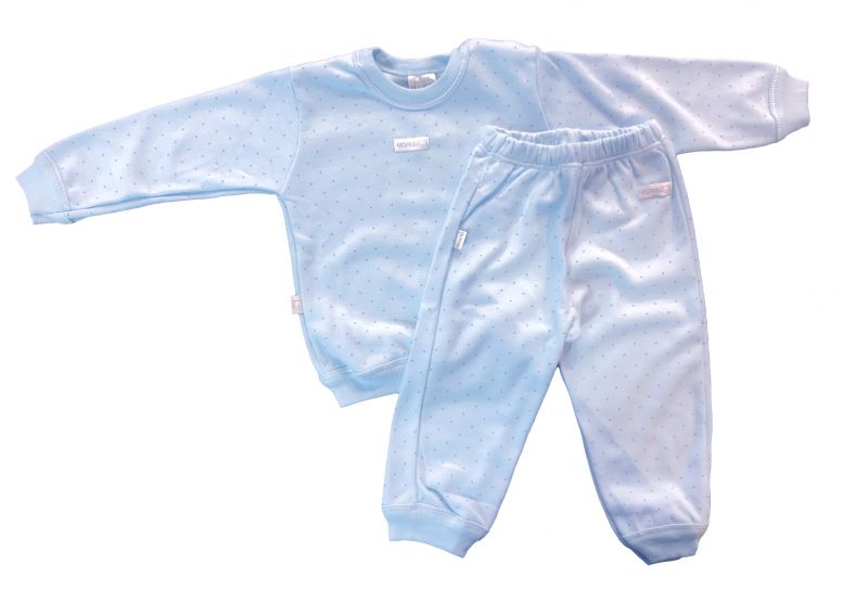 Pijama Invierno Remera Manga Larga y Pantalon Estampado de Lunares