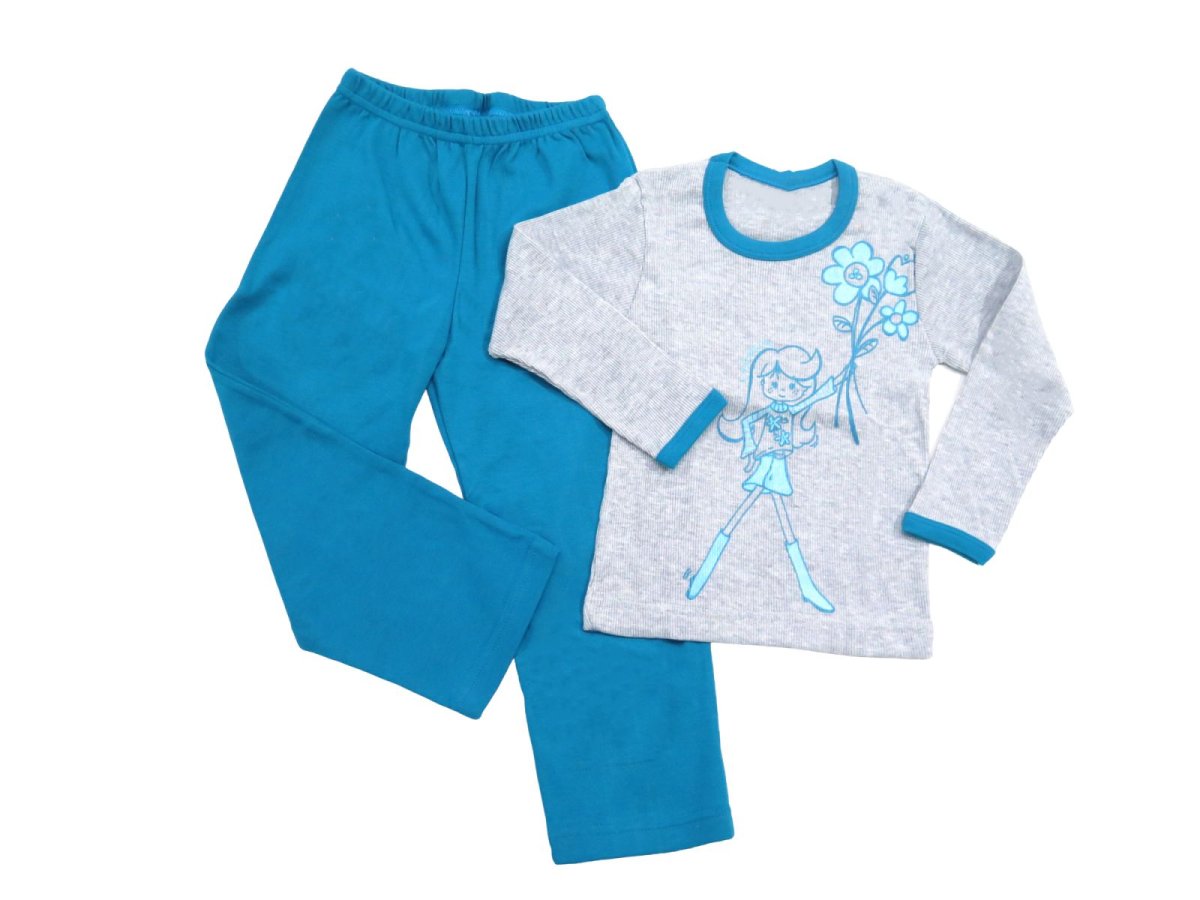 Pijama Invierno Remera Manga Larga Morley Estampado Nena y Pantalon