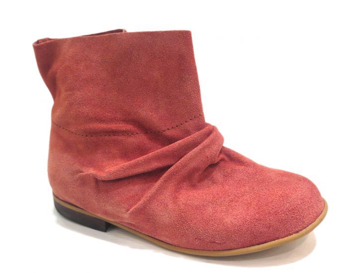 Bota Corta de Gamuza Arrugada