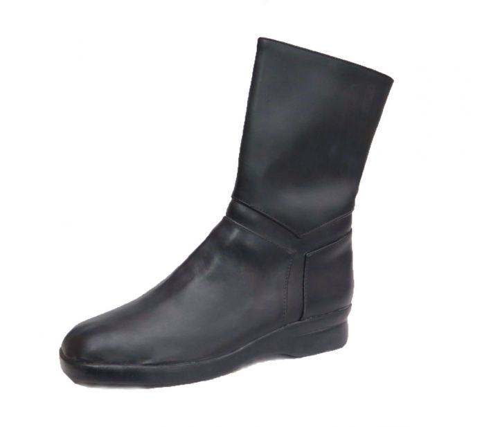 Bota Caña Alta Con Cierre