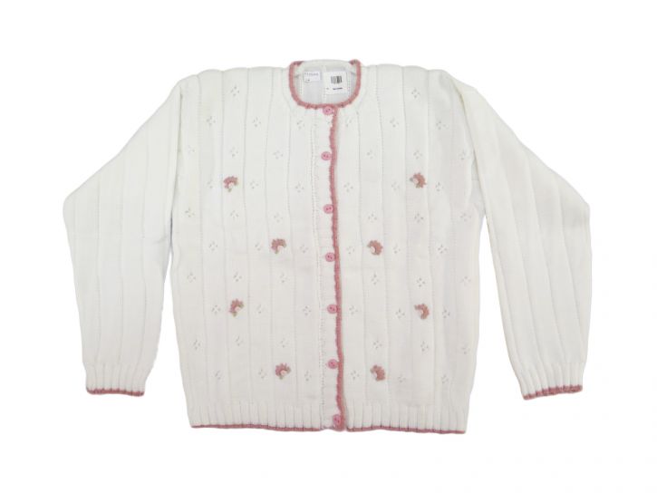 Saquito Tejido Cashmilon Calado con Borde Bordado