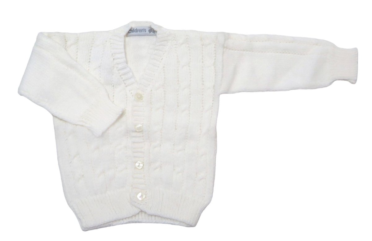 Saquito de Cashmilon Escote en V, con ochos