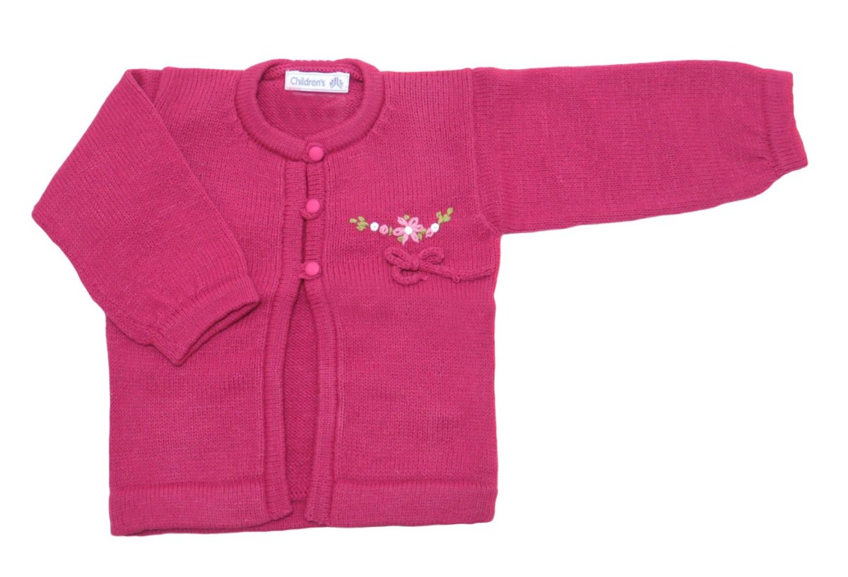 Saquito Cashmilon  Tejido con  Flores Bordadas