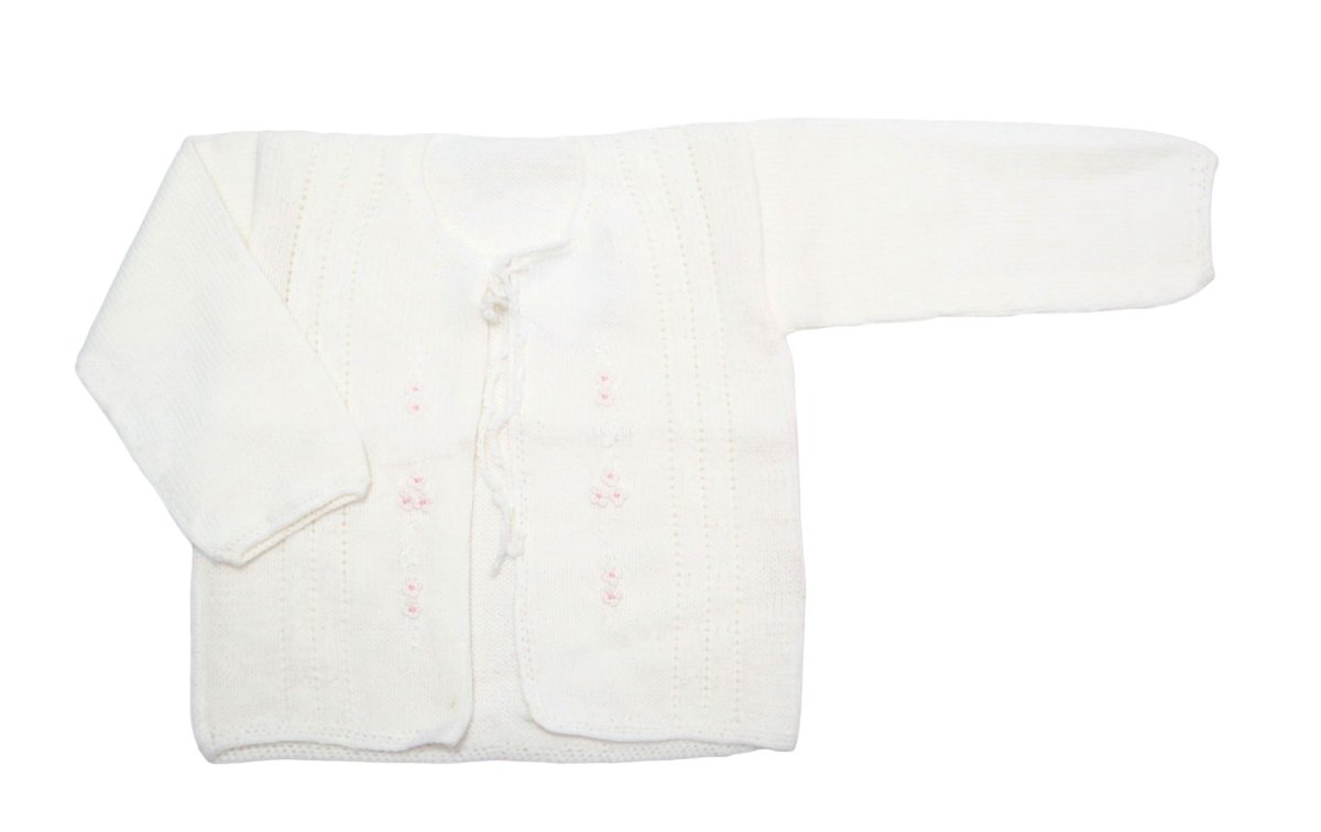 Saco Saquito de Cashmilon Calado con flores bordadas