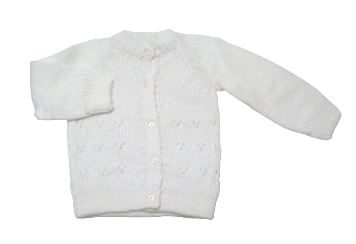 Saco Saquito de Cashmilon Calado Tejido cuello redondo