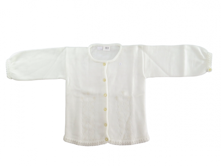 Saco Tejido Bordado Boton Strass