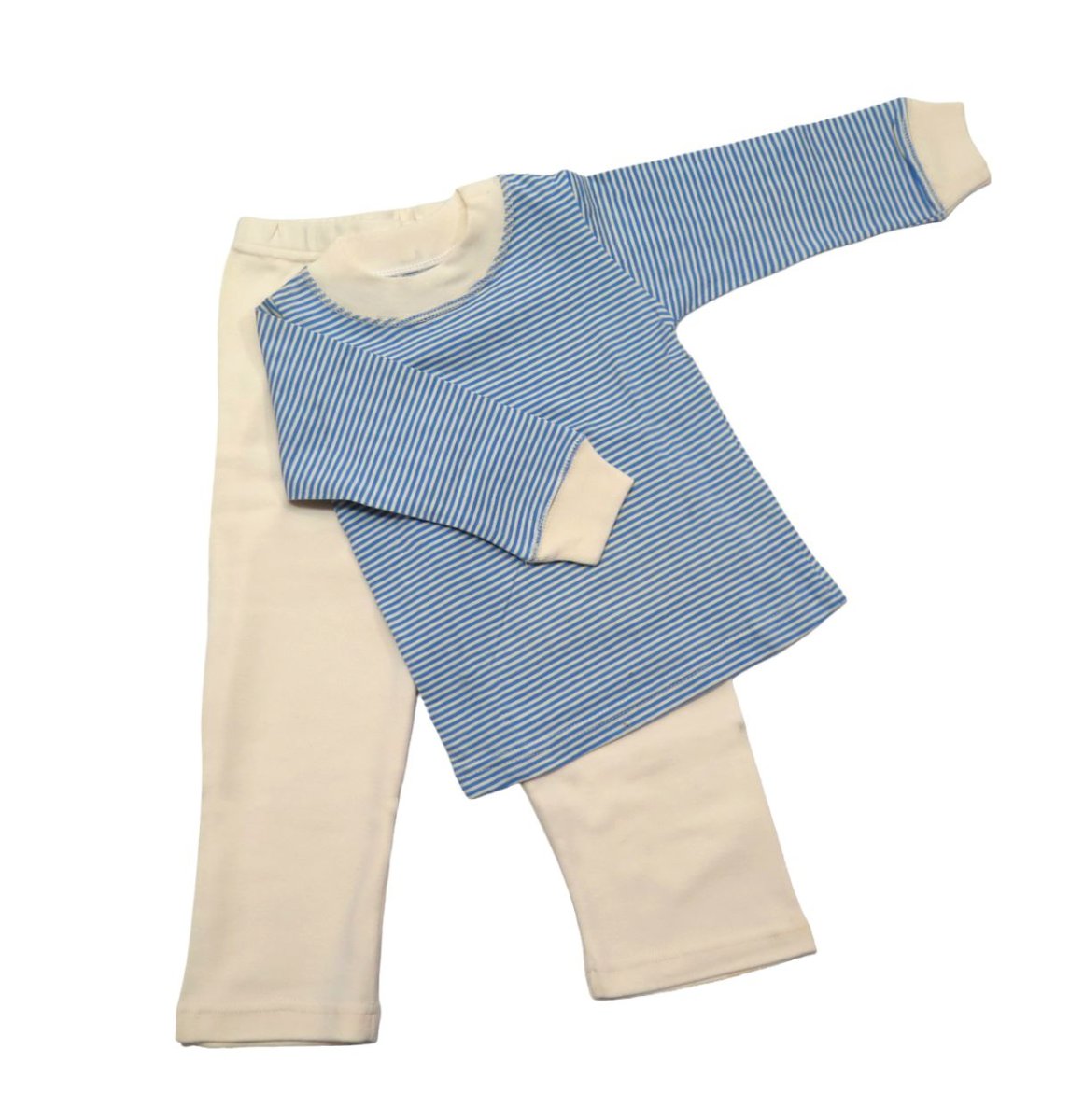 Pijama de Invierno Remera Manga Larga y Pantalon Estampado Rayas