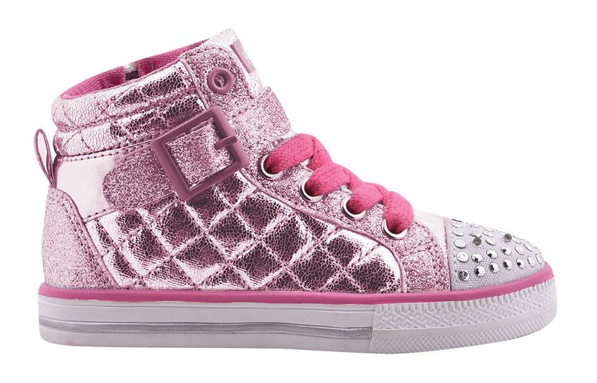 Zapatilla Matelasse con Cordón y  luz Basquet Nena