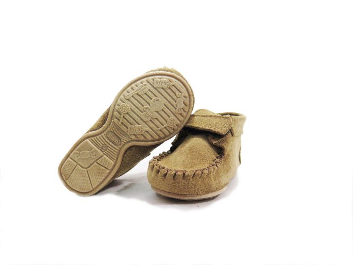 Bota Tipo Mocasin Gamuza con Velcro - Abrojo