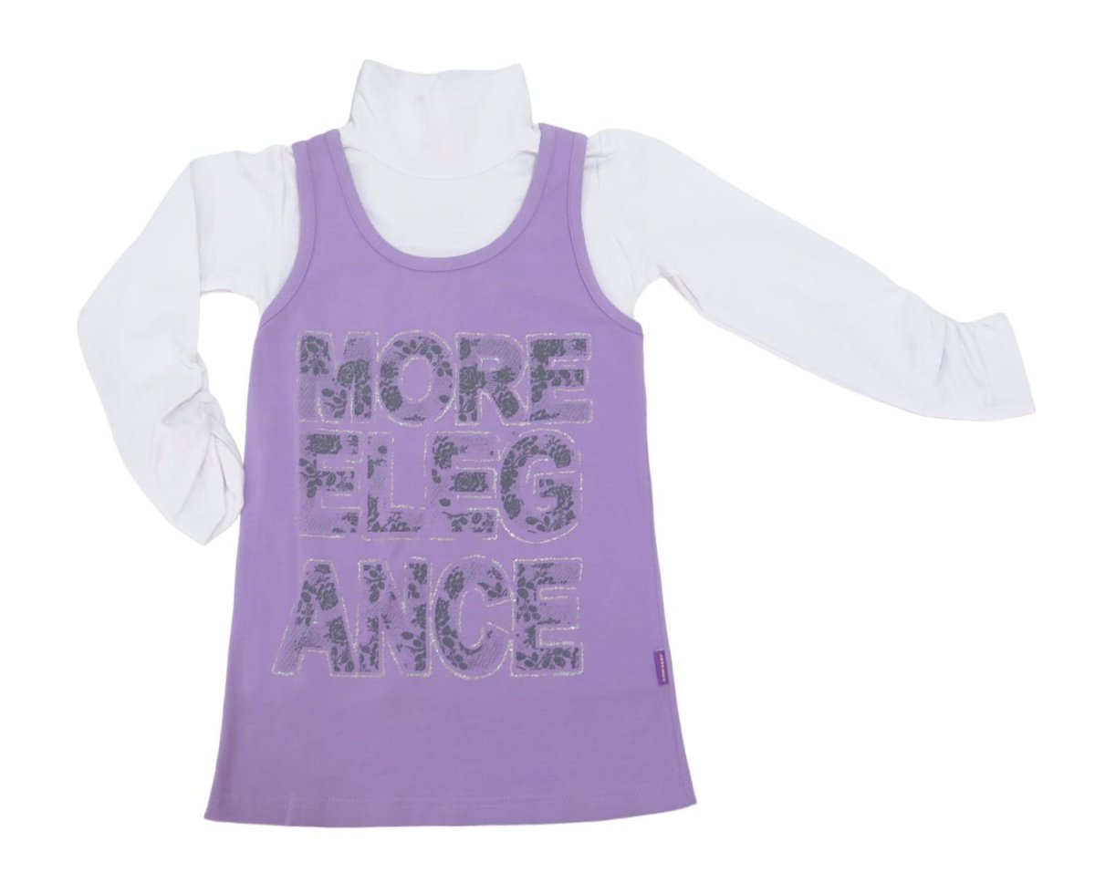 Remera Manga Larga Tipo Polera Con Estampado y Brillo