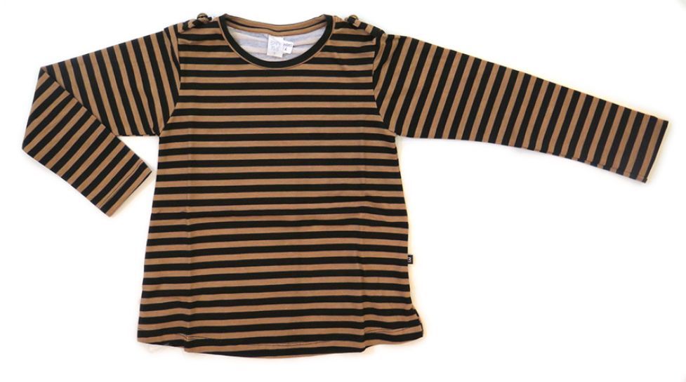 Remera Manga Larga de Modal Estampado Rayado