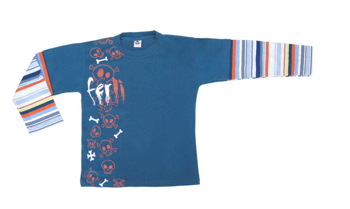 Remera Manga Larga Estampado Calavera