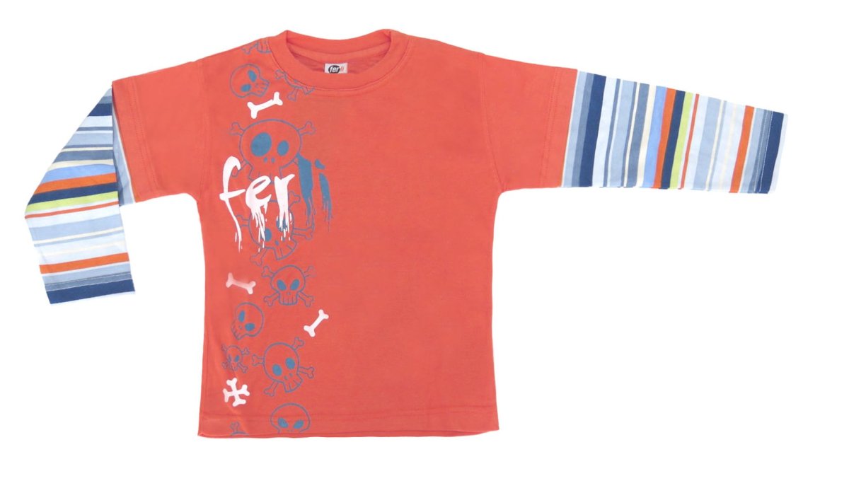 Remera Manga Larga Estampado Calavera