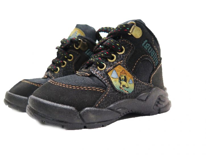 Borcego con Cordon Nobuk y Tela Aplique de Perro