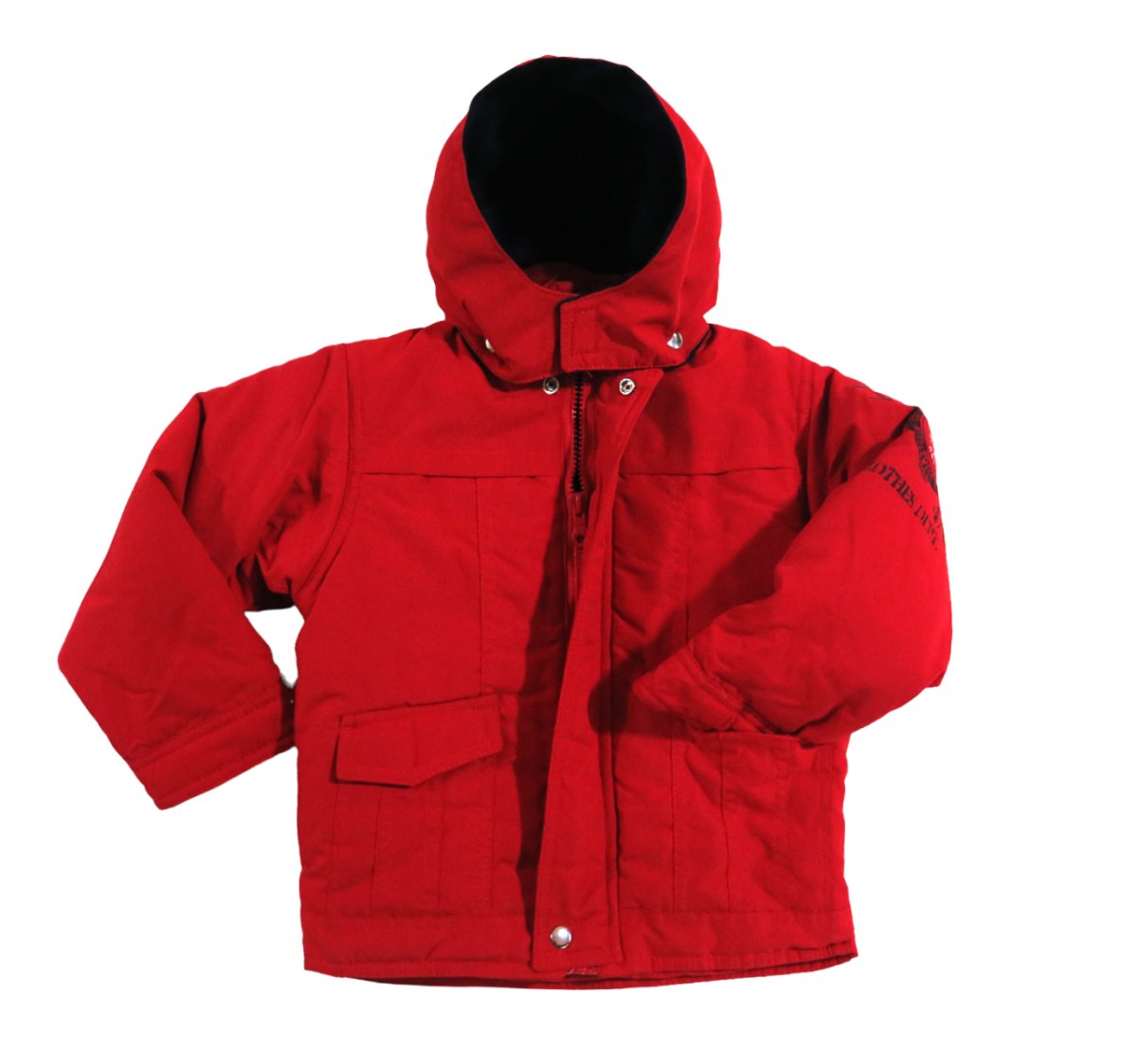 Campera de Gabardina  Forrada en Polar Con Capucha